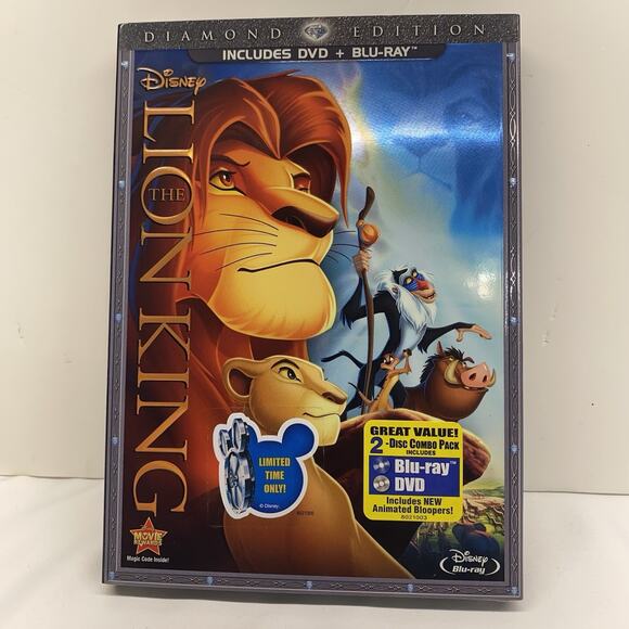 The Lion King Blu-Ray DVD 2-Disc Set Diamond Edition w/ Slipcover - Picture 1 of 3